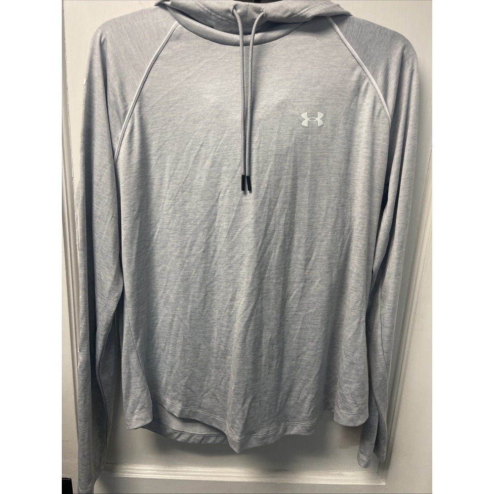Under Armour Ladies Loose Fit Gray Pull Over Hoodie Jacket Size L